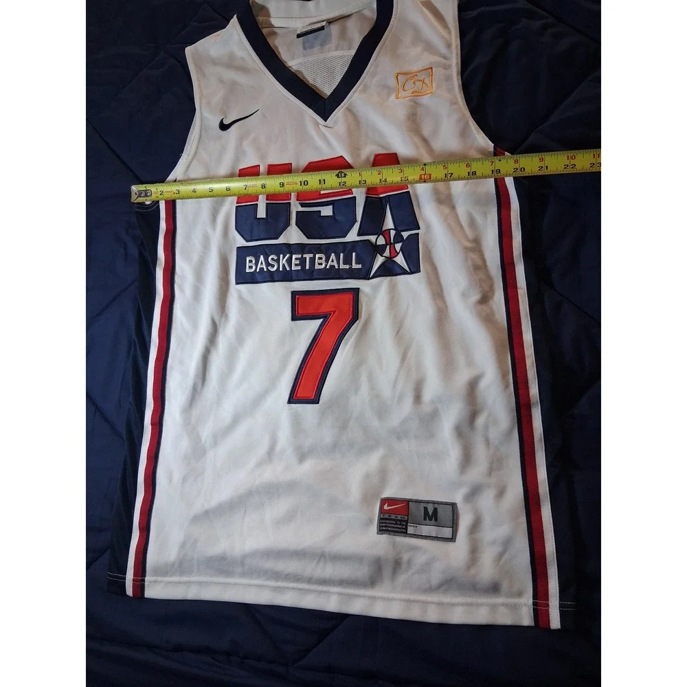 Nike USA Basketball Larry Bird 7 Jersey Mens Medium White Olympic Team USA